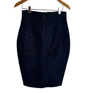 Daniela Corte NWT Maria Textured Black Pencil Skirt Sz 42/US M